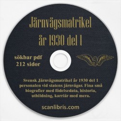 Svensk Jänvägsmatrikel år 1930 del 1 personalen vid statens järnvägar