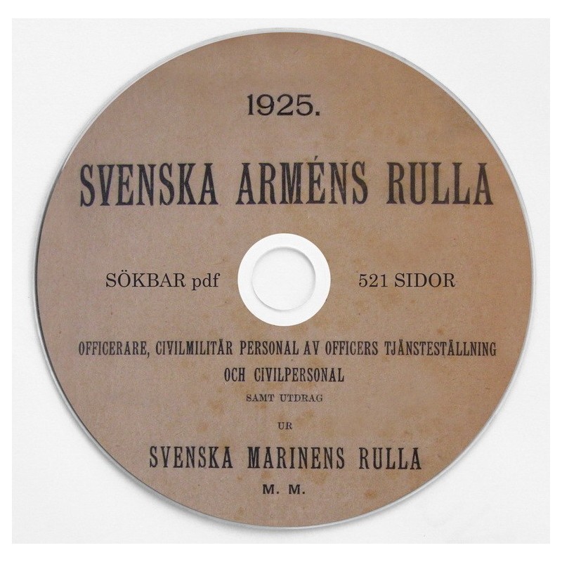 Svenska Armens Rulla 1925